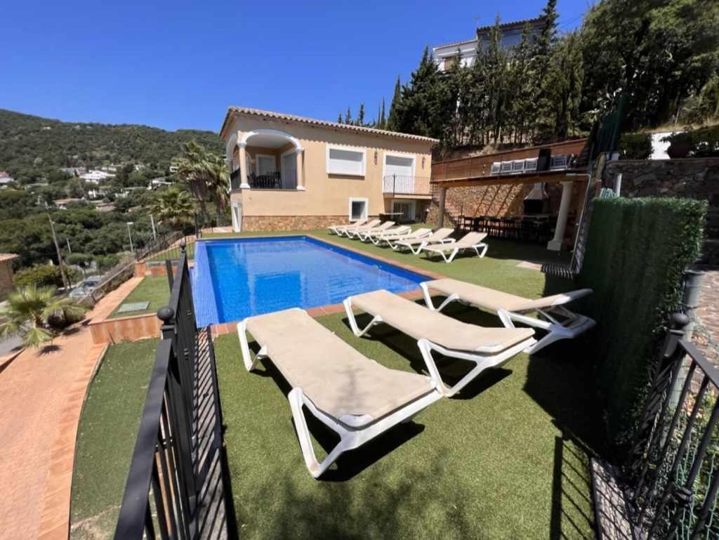 Villa Casa Mas Ambros Con Piscina Desbordante Calonge  Esterno foto