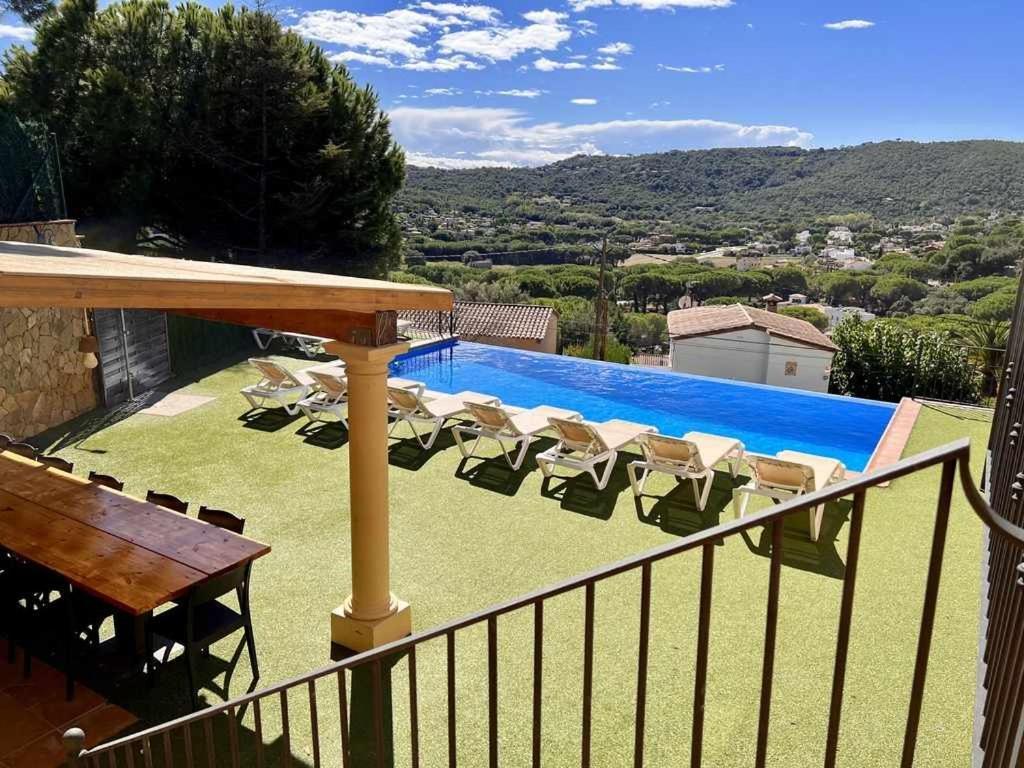 Villa Casa Mas Ambros Con Piscina Desbordante Calonge  Esterno foto