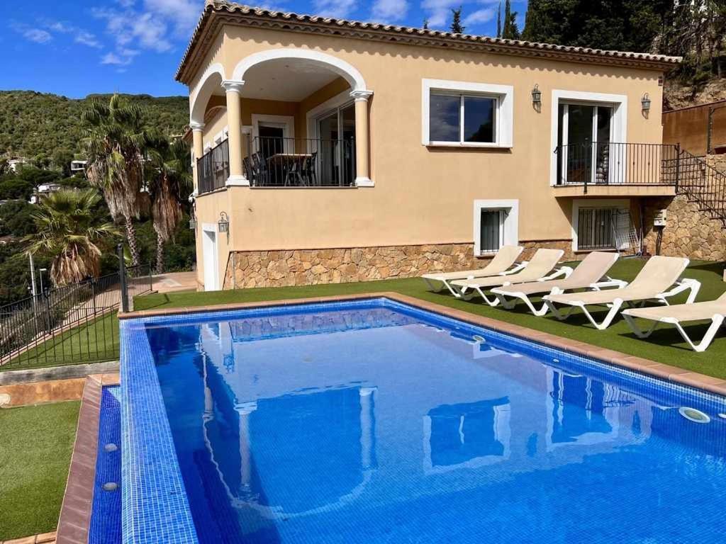 Villa Casa Mas Ambros Con Piscina Desbordante Calonge  Esterno foto